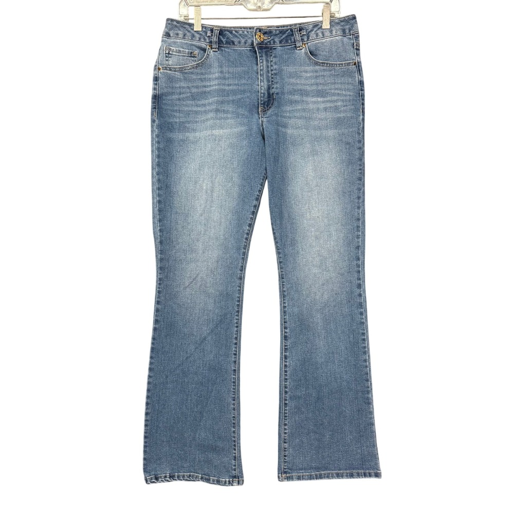 Camila Coelho Bootcut Jeans Women 32x31 Blue Denim Stretch SJ-1007 Mid Rise